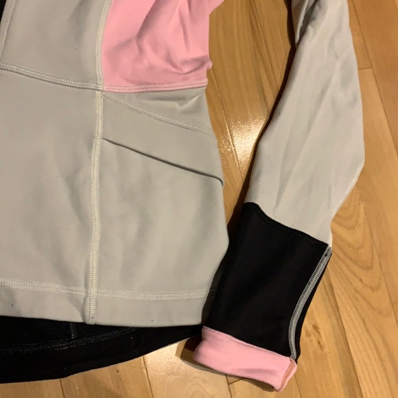 Lululemon Studio Surf Jacket Black/Gray/Pink (Dune/Black/Bleached Coral) -size 8 - Picture 6 of 15